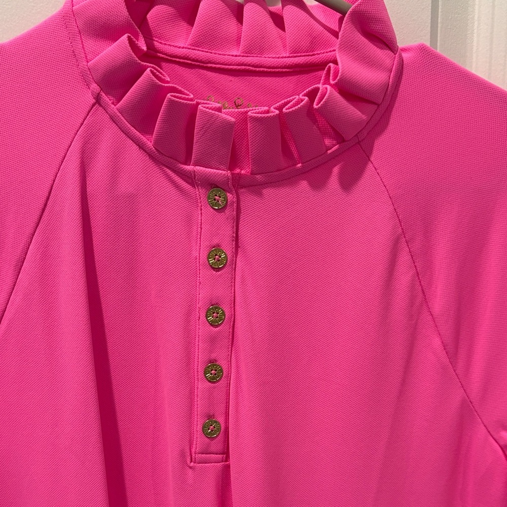 Lilly Pulitzer Hot Pink Long Sleeve Top - Picture 2 of 6